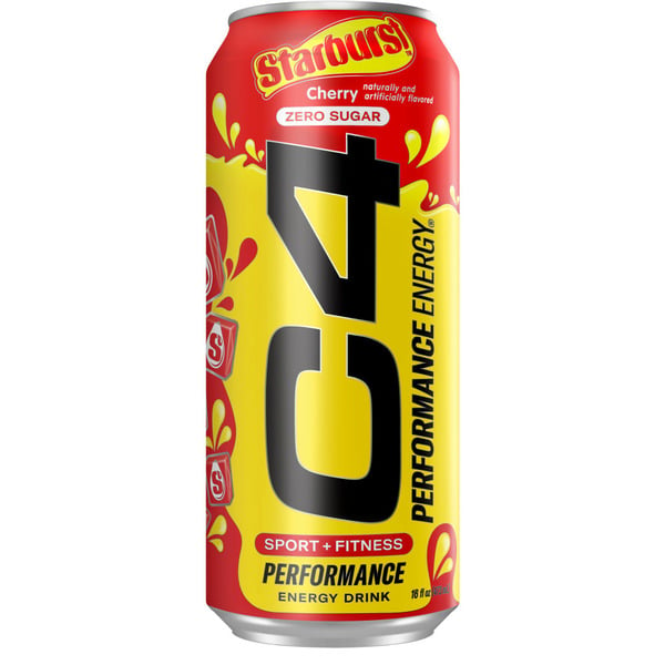 Energy & Sports Drinks C4 Energy x Starburst, Cherry, Single Can Energy Drink hero