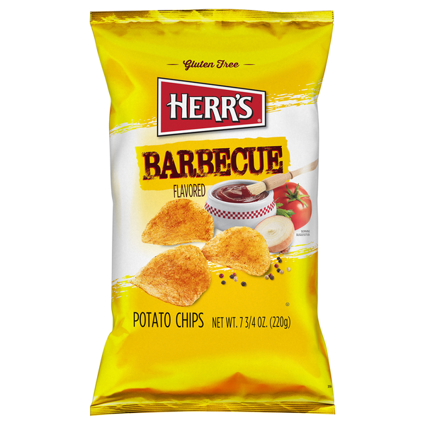 Chips & Pretzels Herr's Potato Chips, Barbecue Flavored hero