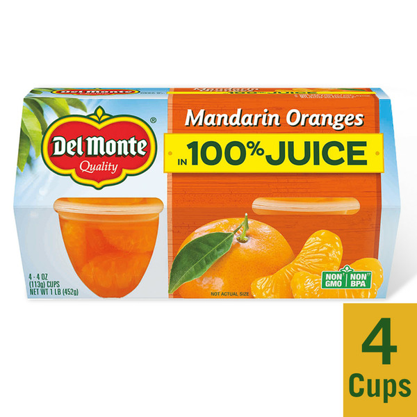 Fruit & Vegetable Snacks Del Monte Mandarin Oranges in Light Syrup hero