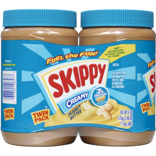 Spreads SKIPPY Creamy Peanut Butter Twin Pack hero