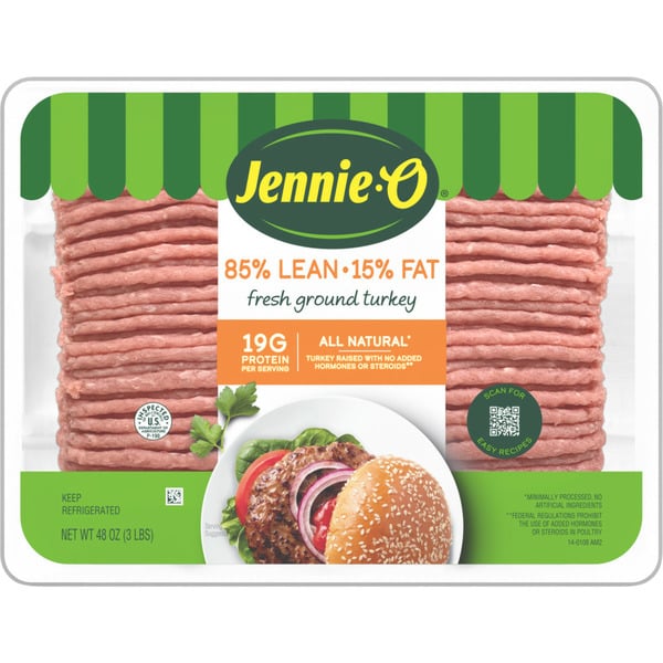 Packaged Poultry Jennie-o Turkey Store Ground Turkey 85% Lean / 15% Fat - 3 Lb. Tray hero