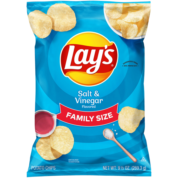 Chips & Pretzels Lay's Sea Salt & Vinegar Potato Chips hero