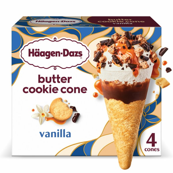 Haagen-Dazs Vanilla Ice Cream Butter Cookie Cone hero