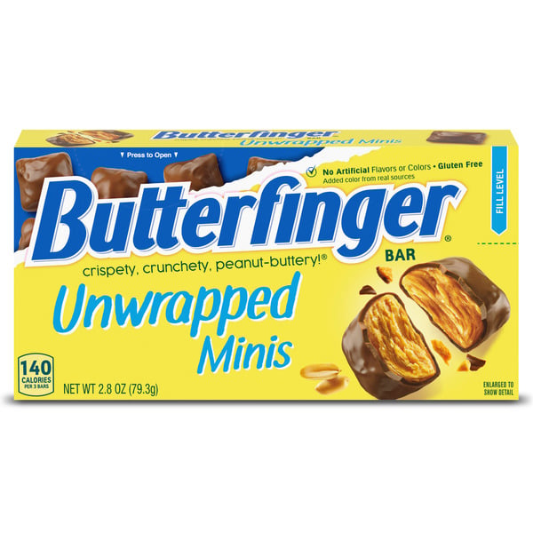 Candy, Chocolate & Gum Butterfinger Chocolatey, Peanut-Buttery Minis Unwrapped Concession Box hero