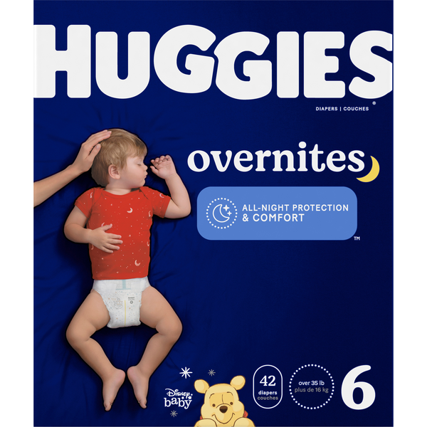 Diapers & Wipes Huggies Overnites Nighttime Baby Diapers Size 6 hero