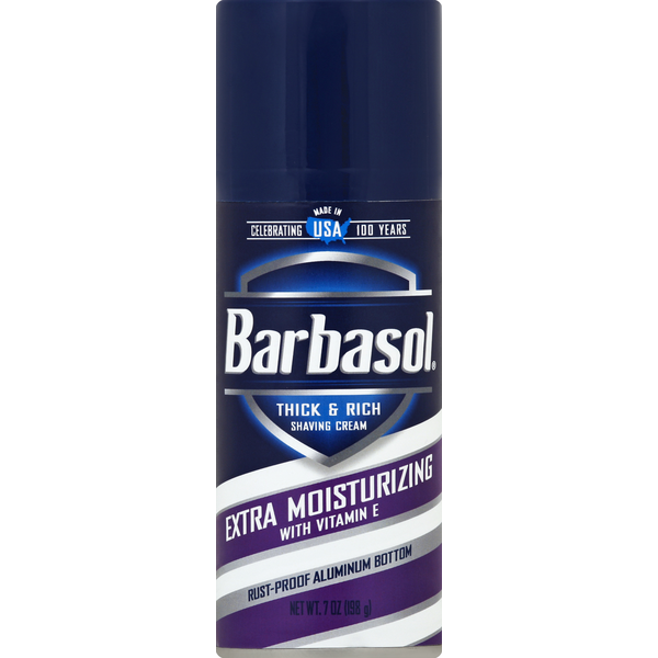 Shave Needs Barbasol Shaving Cream, Thick & Rich, Extra Moisturizing with Vitamin E hero