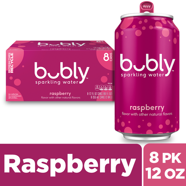 Sparkling & Seltzer Water bubly Sparkling Water, Raspberry - Pack hero