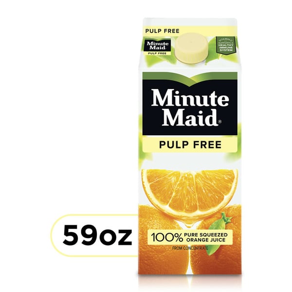 Refrigerated Minute Maid Orange Juice Pulp Free, Fruit Juice Drink hero