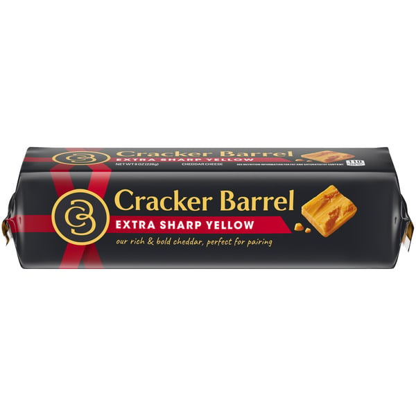 Holiday Items Cracker Barrel Extra Sharp Yellow Cheddar Cheese, oz Block hero