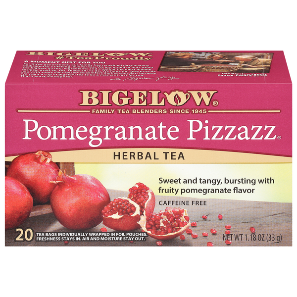 Tea Bigelow Herbal Tea, Pomegranate Pizzazz, Tea Bags hero