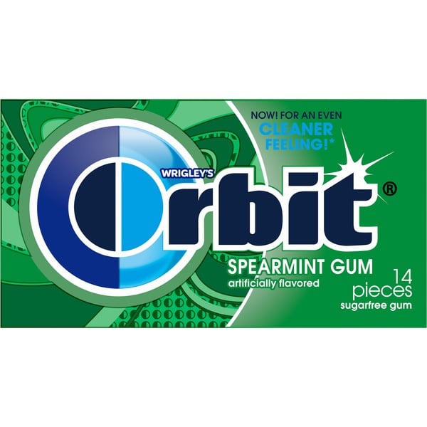 Candy, Chocolate & Gum Wrigley Orbit Sugarfree Gum Spearmint hero