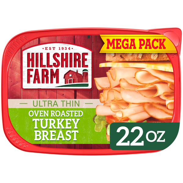 Packaged Lunch Meat Hillshire Farm Ultra Thin Sliced Oven Roasted Turkey Breast Sandwich Meat, 22 ounces hero