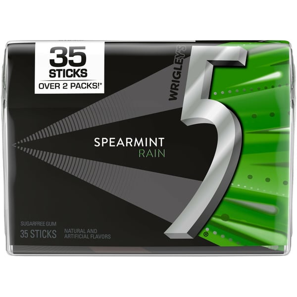 5 GUM Spearmint Rain Sugar Free Chewing Gum Pack hero