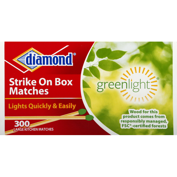 Kitchen Supplies Diamond Matches, Strike On Box hero