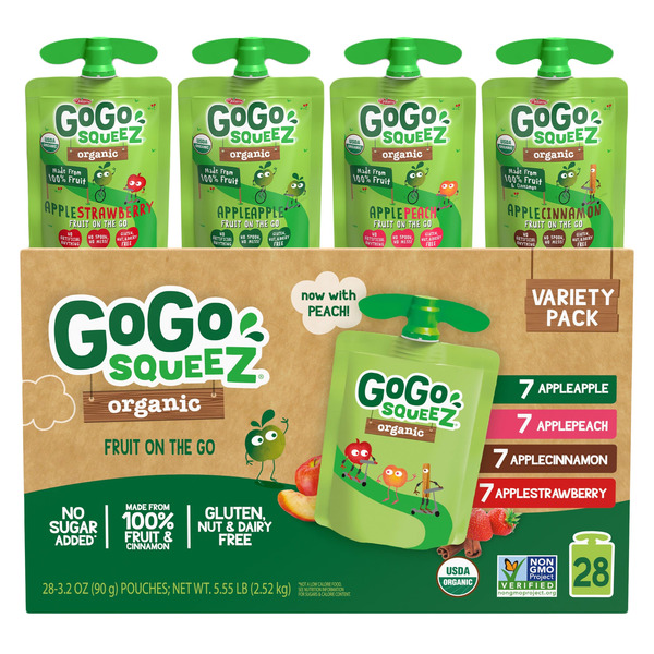 Costco GoGo Squeez Organic Applesauce Variety Pack Same-Day Delivery or ...