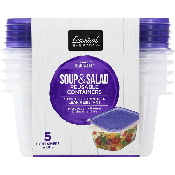 Food Storage Essential Everyday Reusable Containers, Soup & Salad, 24 Fluid Ounce hero