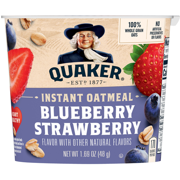 Quaker Instant Oatmeal, Blueberry Strawberry hero