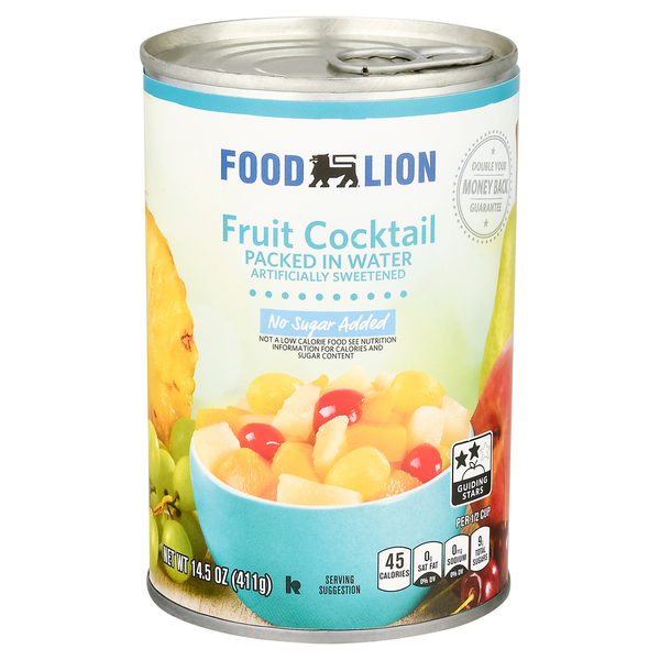 Canned Fruit & Applesauce Food Lion Fruit Cocktail, No Sugar Added hero