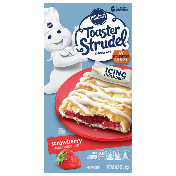 Frozen Breakfast Pillsbury Toaster Pastries, Strawberry hero