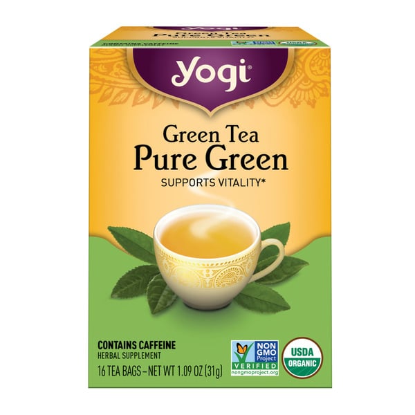 Tea Yogi Tea Green Tea Pure Green, Contains Caffeine hero