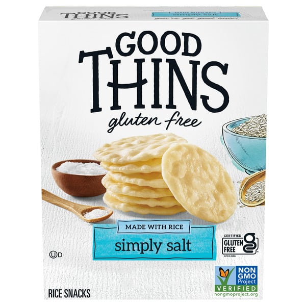 Crackers GOOD THINS Simply Salt Rice Snacks Gluten Free Crackers hero