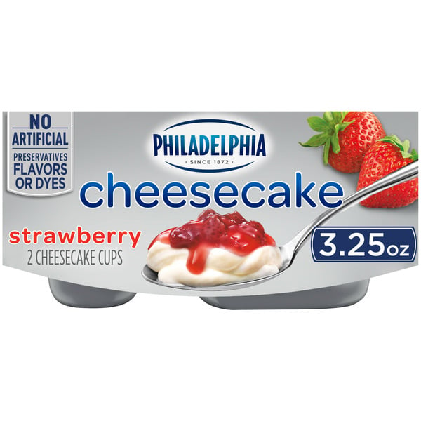 Packaged Cheese Philadelphia Strawberry Cheesecake Snacks hero