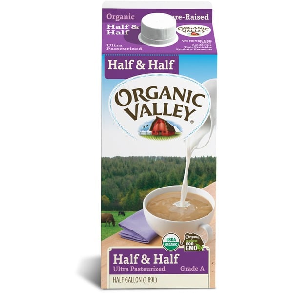 Cream Organic Valley Ultra Pasteurized Organic Half and Half hero