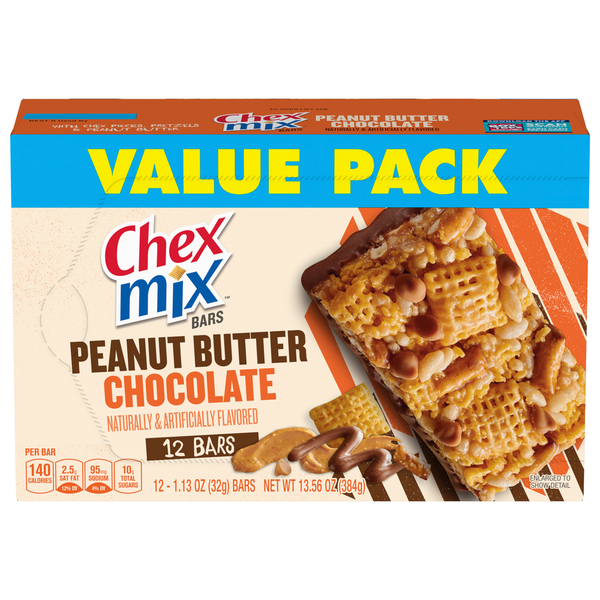 Candy & Chocolate Chex Mix Bars, Peanut Butter Chocolate, Value Pack hero