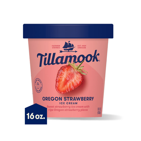 Tillamook Oregon Strawberry Ice Cream Pint hero