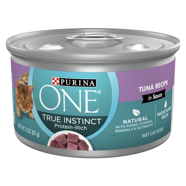 Wet Cat Food Purina ONE Natural High Protein Cat Food, True Instinct Tuna Recipe in Sauce hero