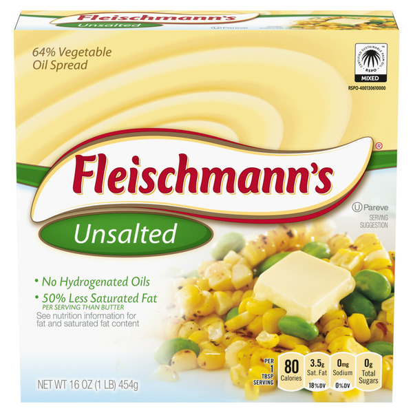 Butter Fleischmann's Unsalted Vegetable Oil Spread Sticks hero