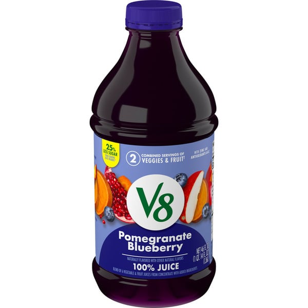 Juice & Nectars V8 Pomegranate Blueberry 100% Fruit and Vegetable Juice hero