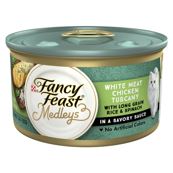 Cat Food & Care Purina Fancy Feast Wet Cat Food, Medleys White Meat Chicken Tuscany With Long Grain Rice & Greens hero