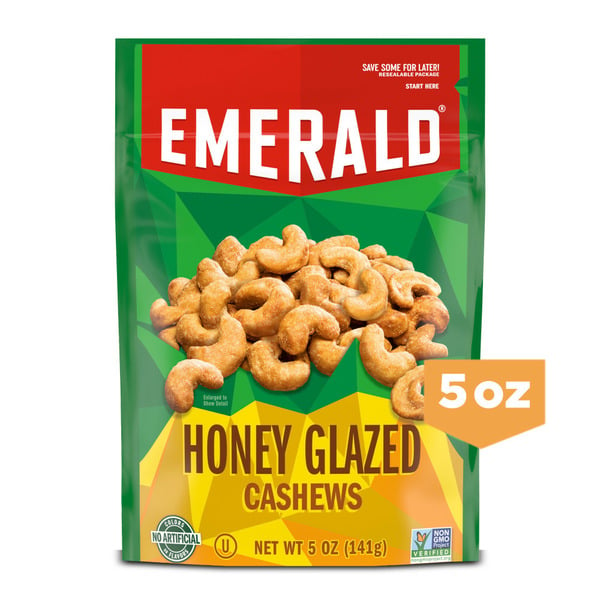 Nuts, Seeds & Dried Fruit Emerald Honey Glazed Cashews hero