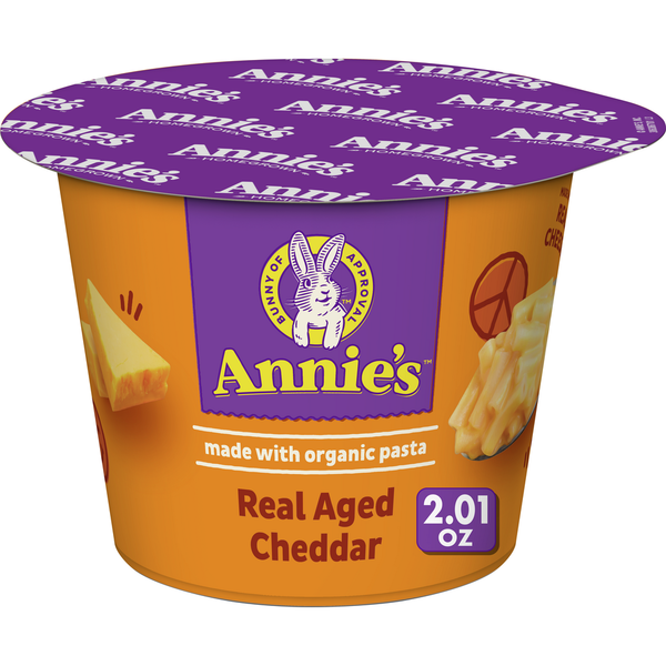 Instant Foods Annie's Real Aged Cheddar Microwave Mac and Cheese with Organic Pasta hero