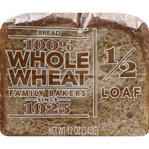 Bread Lewis Bake Shop Bread, 100% Whole Wheat, 1/2 Loaf hero