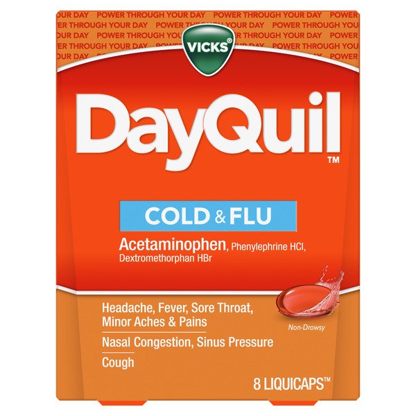 Cold, Flu & Allergy Vicks DayQuil Daytime Cold, Cough & Flu Medicine, Liquicaps hero