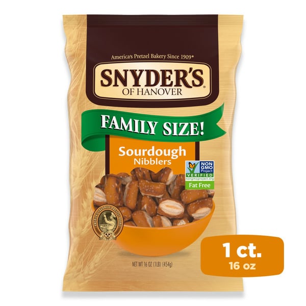 Chips & Pretzels Snyder's of Hanover Sourdough Nibblers Pretzels hero