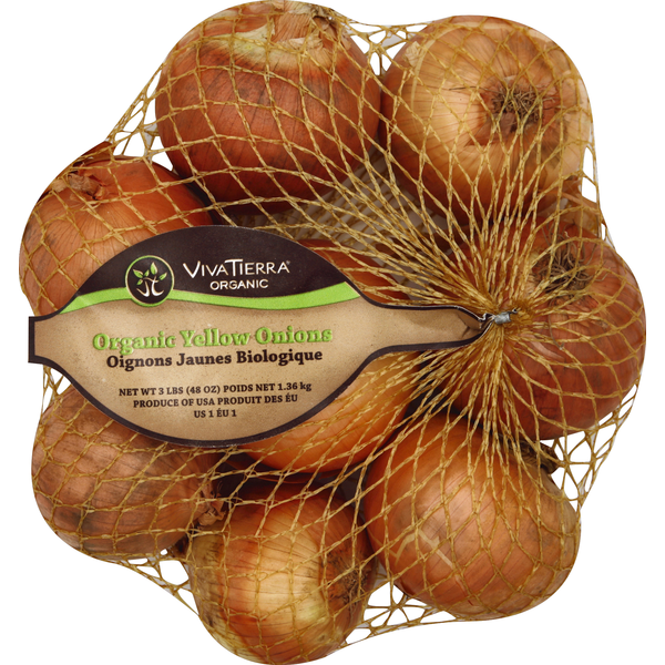 Fresh Vegetables Viva Tierra Organic Yellow Onions, Bag hero