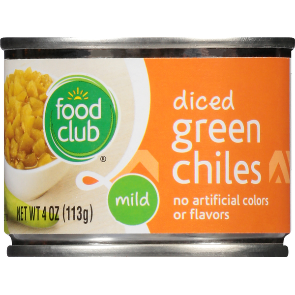 Canned & Jarred Vegetables Food Club Green Chiles, Mild, Diced hero