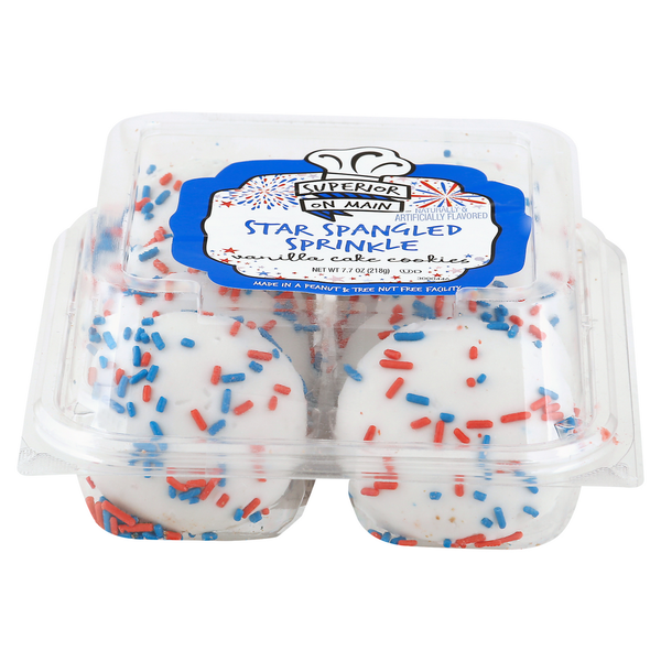 Bakery Desserts Superior On Main Cookies, Vanilla Cake, Star Spangled Sprinkle hero