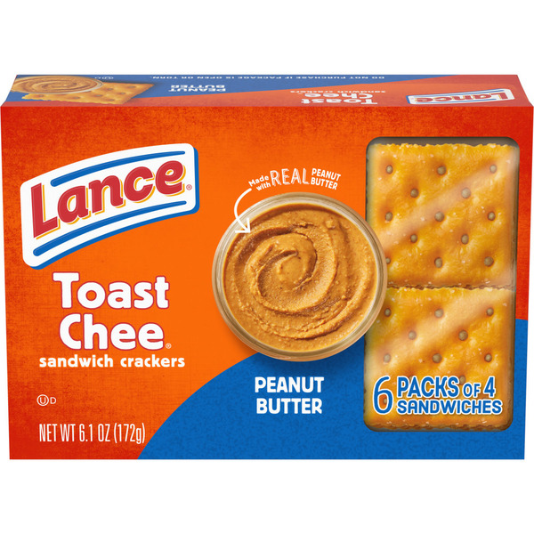 Crackers Lance ToastChee Peanut Butter Sandwich Crackers hero