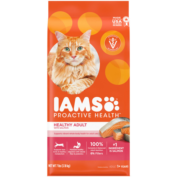 Cat Food & Care IAMS Proactive Health Adult Healthy Salmon Dry Cat Food hero