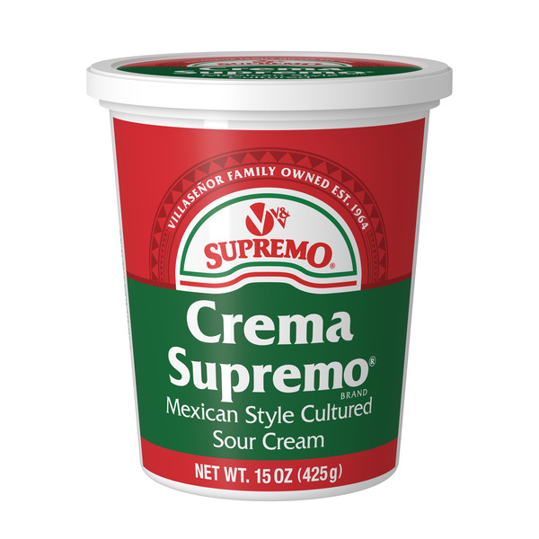 Packaged Cheese V&V Supremo Crema Supremo, Mexican Style Sour Cream hero