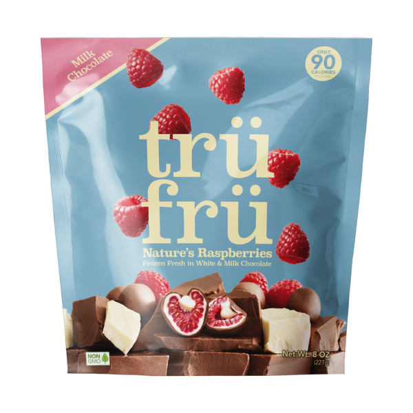 Candy & Chocolate Tru Fru Nature's Raspberries Hyper-Chilled in White & Milk Chocolate hero