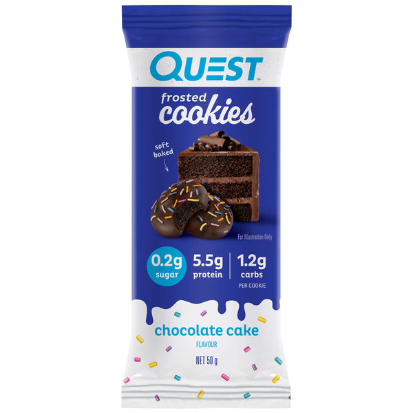 Quest Cookies, Chocolate Cake Flavor, Frosted hero