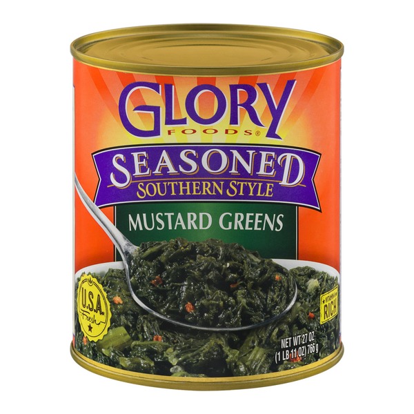 Canned & Jarred Vegetables Glory Foods Seasoned Southern Style Mustard Greens hero