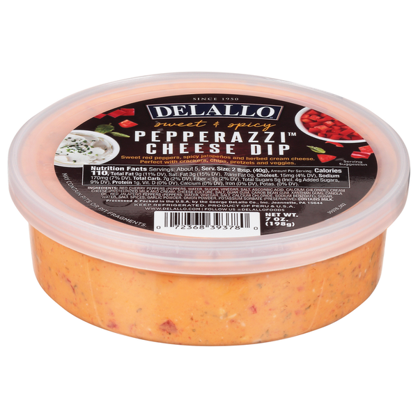 Fresh Dips & Tapenades DeLallo Cheese Dip, Sweet & Spicy, Pepperazzi hero