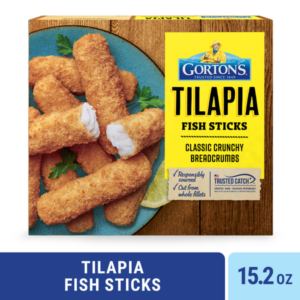 Frozen Meat & Seafood Gorton's Classic Crunchy Breadcrumbs Tilapia Fish Sticks hero