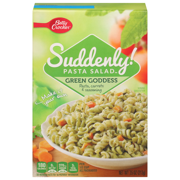 Betty Crocker Pasta Salad, Green Goddess hero